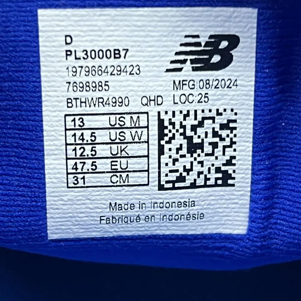 New Balance 3000v7 Molded Baseball Cleats Men Size 13 D Blue Comfort Low Shoes
